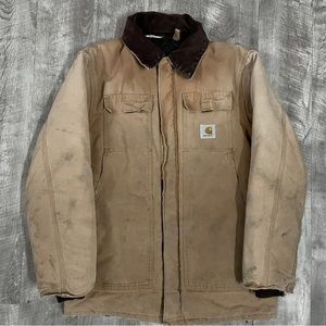 80's Vintage Carhartt Arctic Chore
Jacket C0186 Quilt Lined Distressed Medium